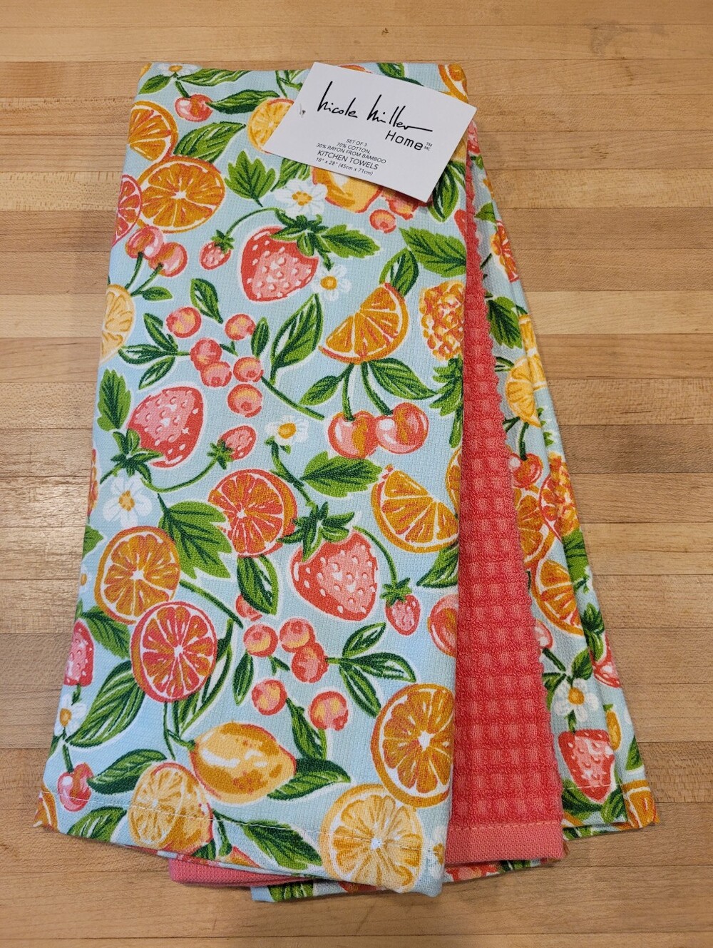 Nicole Miller Home Citrus & Strawberry Print Kitchen Towel Set
